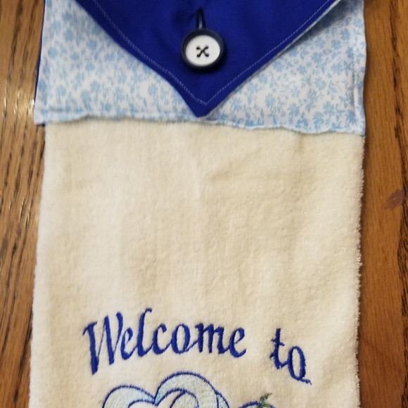 Embroidered Towel with topper. - Picture 2 of 3